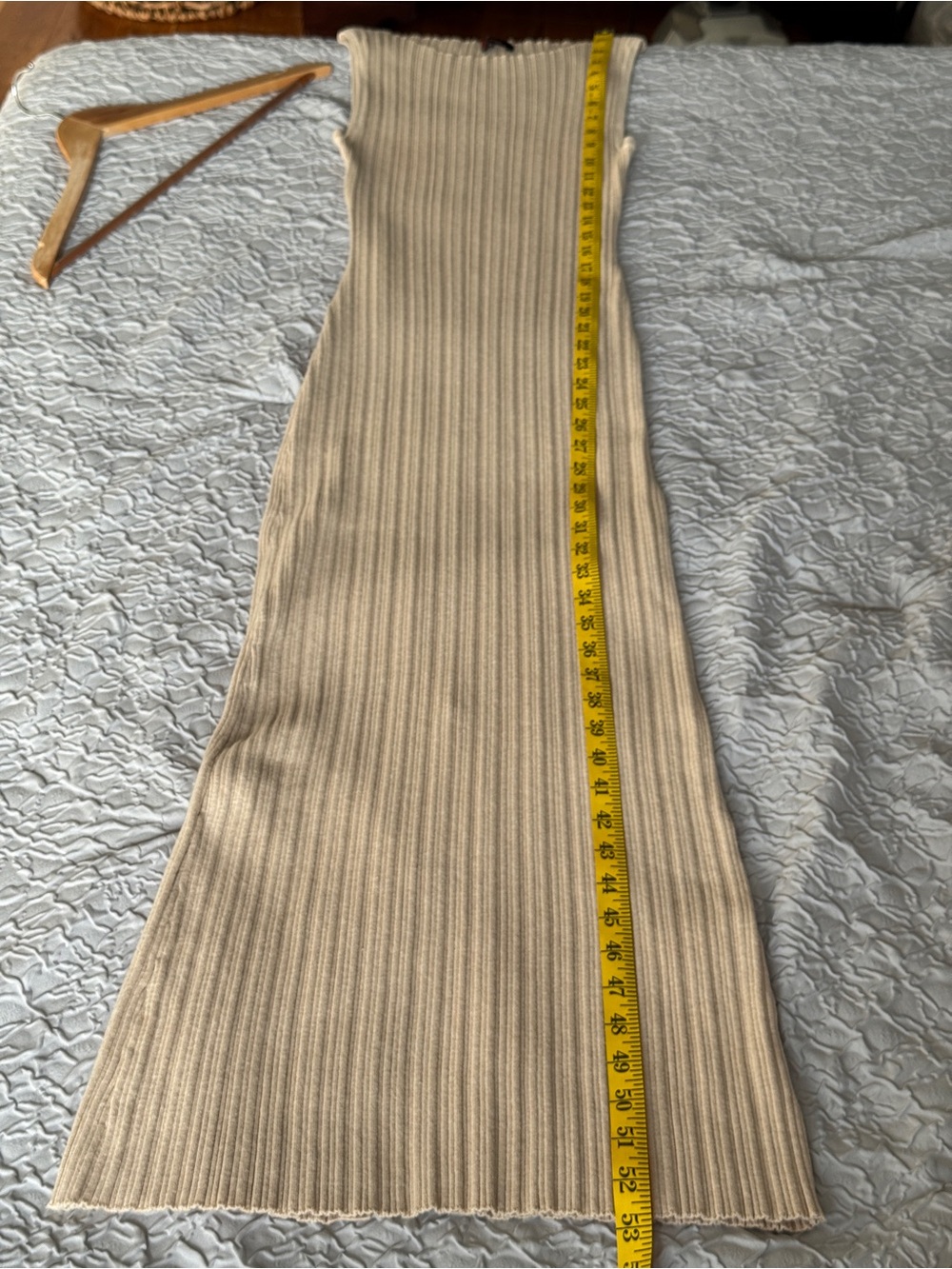 Quince Cotton Cashmere Ribbed Sleeveless Midi Dress - Heather Oatmeal - Size M - Picture 13 of 16
